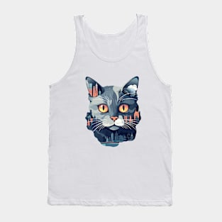 Cat Animal World Pet Dog Loving Fun Tank Top